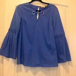 MK Quarter Sleeve Blouse Light Blue